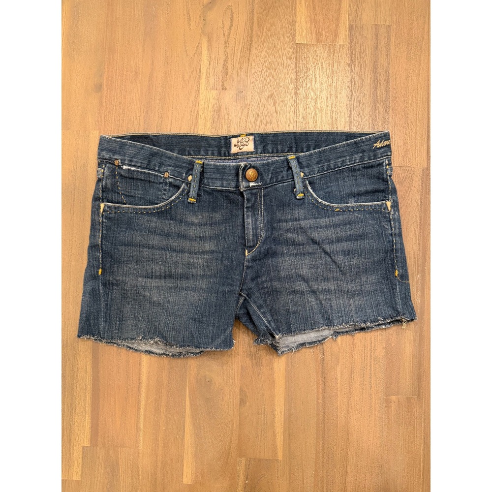 GoldSign Adore Dark Wash‎ Cutoff Denim Shorts Embroidered Size 28 W103414051CN